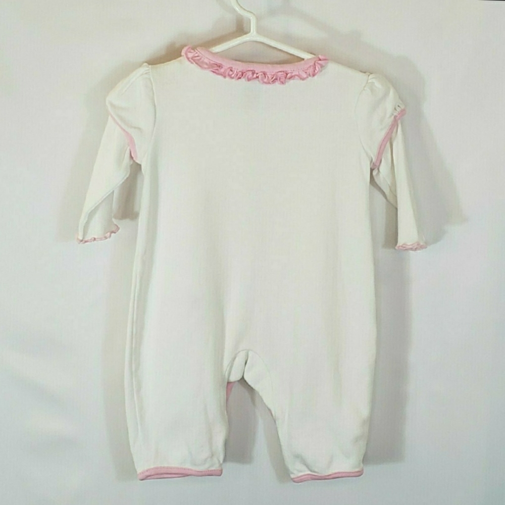 Guess Baby Cream Bow Long Sleeve Romper 3-6M - Picture 6 of 10